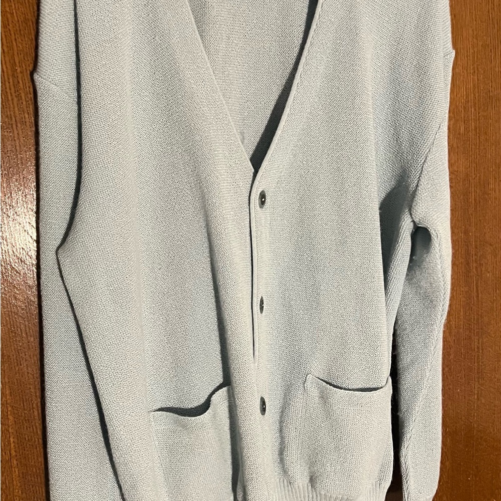 Alpaca Golf light blue V-Neck Cardigan Sweater